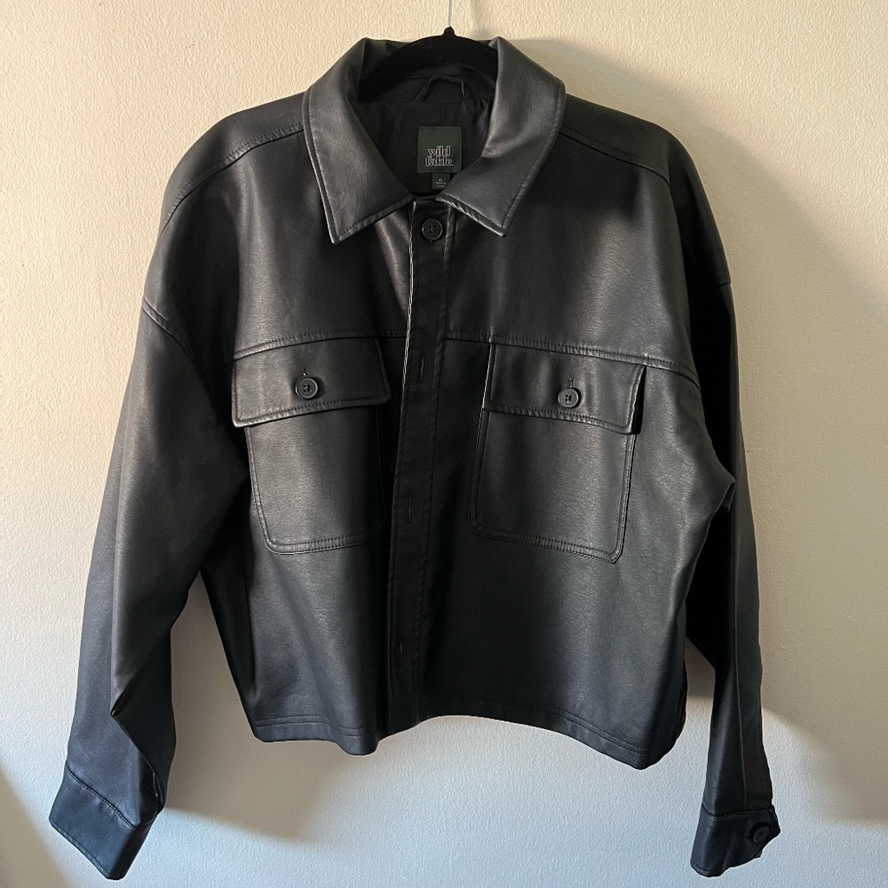 Wild Fable Oversized Leather Jacket/Shacket